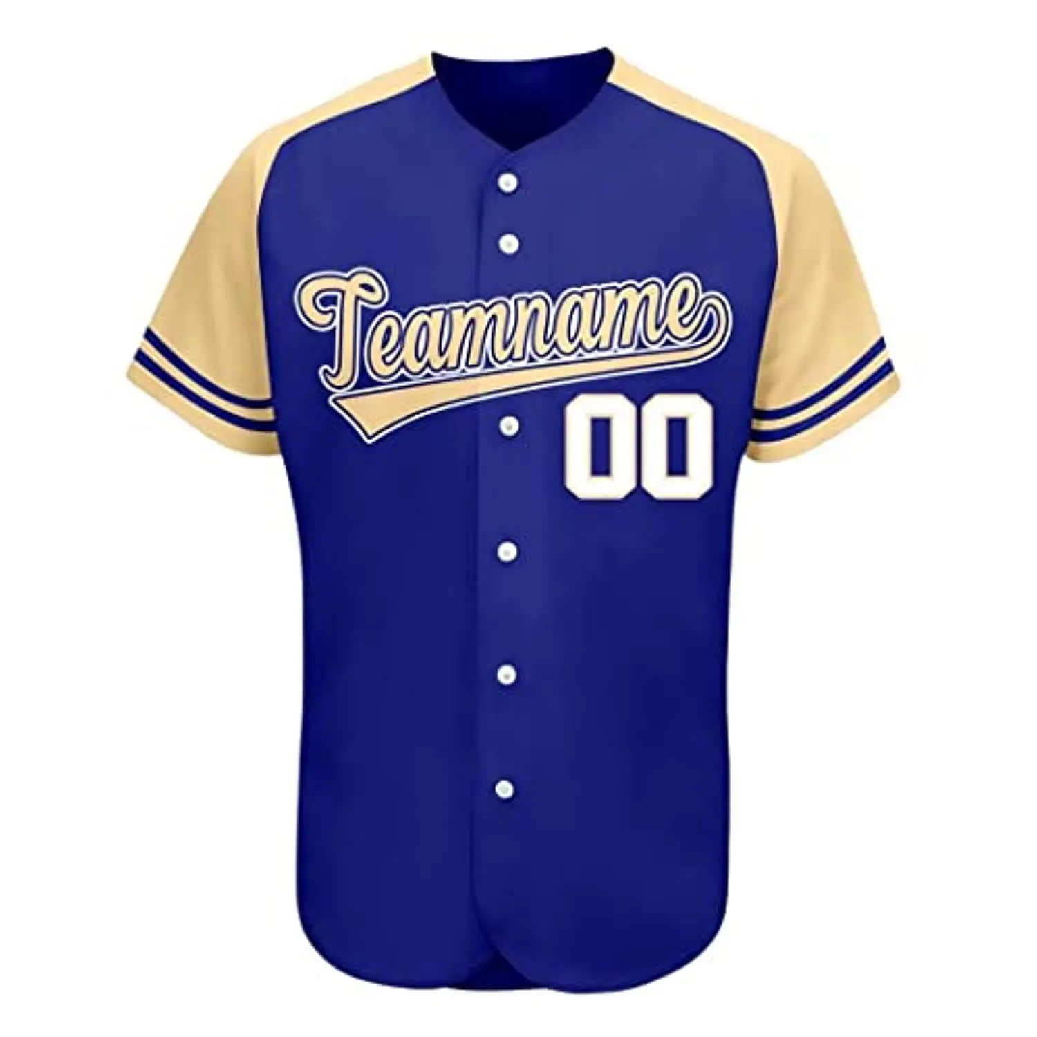 OEM cheap baseball uniform set custom embroidered blue number baseball jersey men