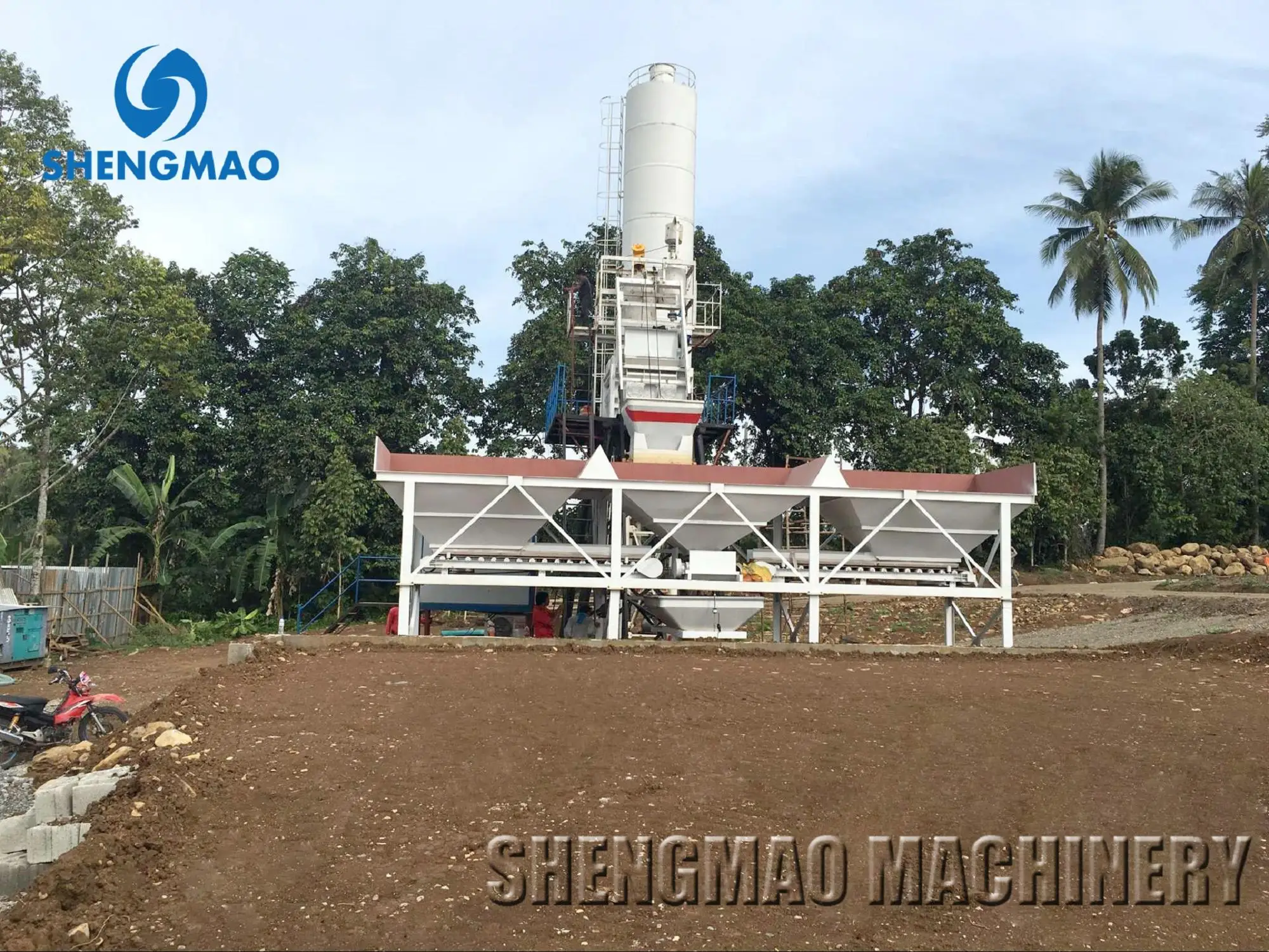 high quality  HZS50  concrete batching plant concrete mixing plant for ready mix concrete with china factory price