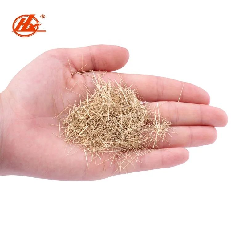 High Tensile Strength 2850Mpa Brass-plated steel micro fibers