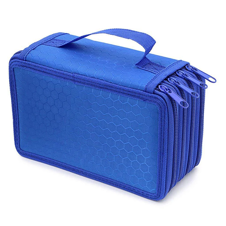 Hot sells art pen storage bag custom multifunction pen storage pencil case 72 slot