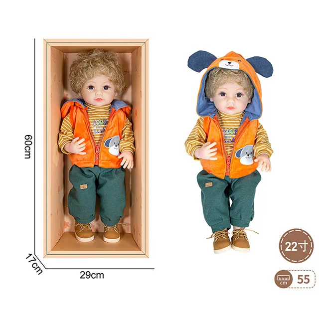 22 Inch Realistic Reborn Dolls Toy High Quality Simulation Baby Toy