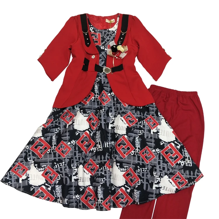 Algeria Turkey  Muslim Elegant Fashion Girl Holiday Dress For 12 Years Old Girl Fancy Girl For Muslim