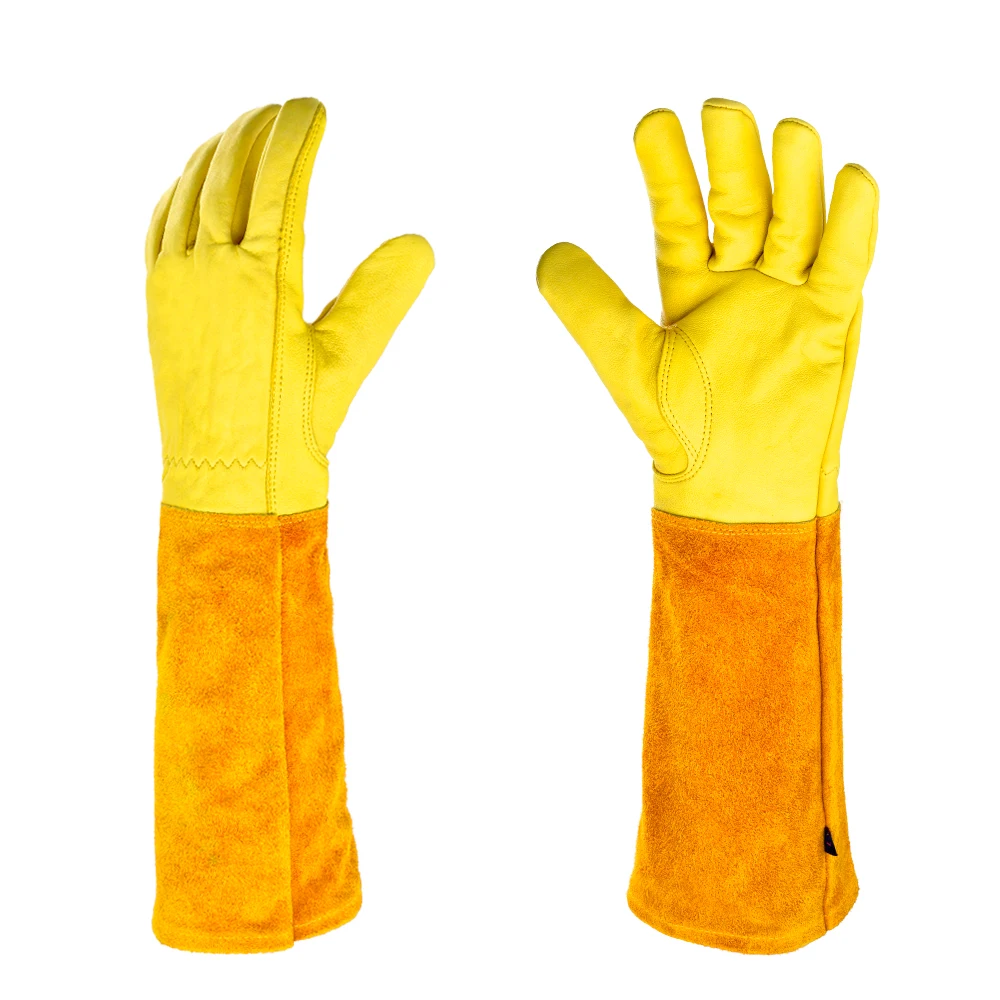 HBG 1431 Sheepskin Labor Work Gloves Anti cutting Protection Gloves for Men