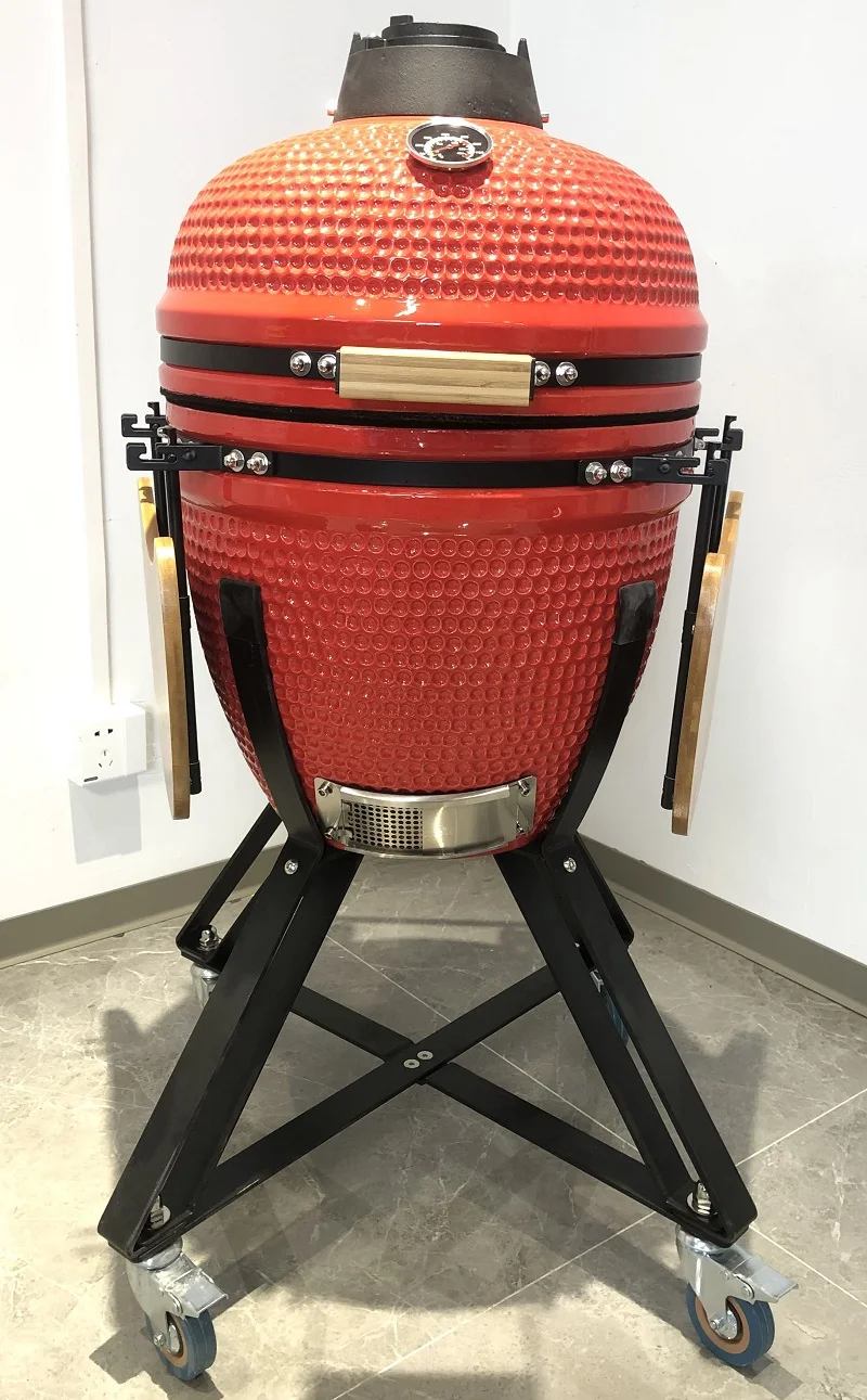 UR-health Garden outdoor ceramic charcoal grill whole chicken lamb chops grill charcoal barbecue smoker 18-inch