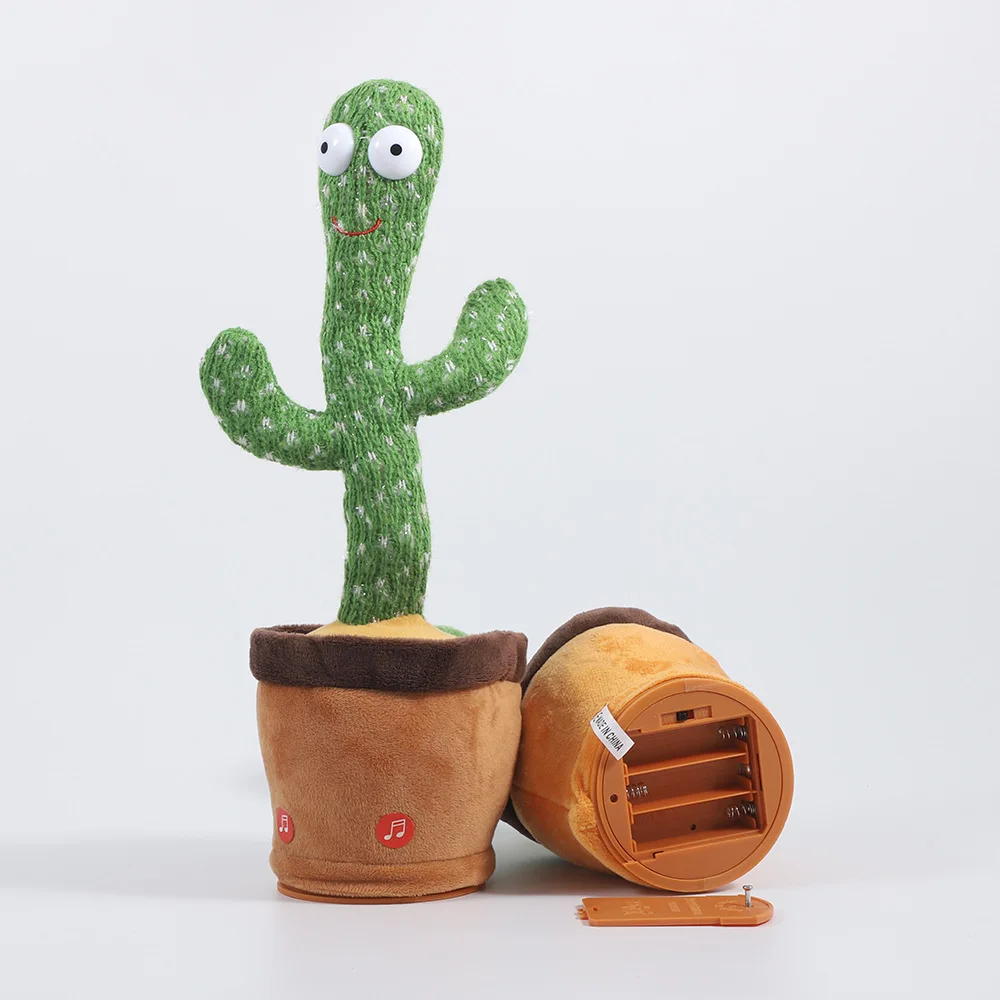 Popular New Plush Dancing Cactus Funny Decorative Stuffed Wriggle Doll Laughing Talking Singing Plush Toy For Kids