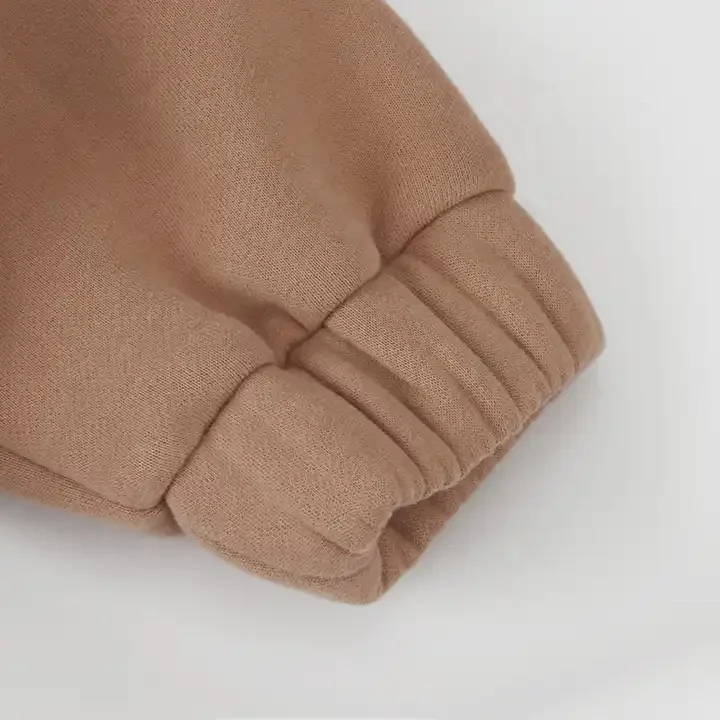 Custom Children Clothes Fleece Zipper Neck Long Sleeve Two Pieces Set Boys Clothing Set For Kids