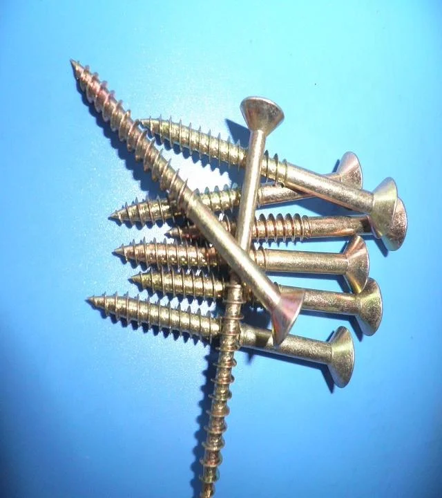 Винты DIN7505 из ДСП с двойным приводом CSK pozi желтые оцинкованные сделано в