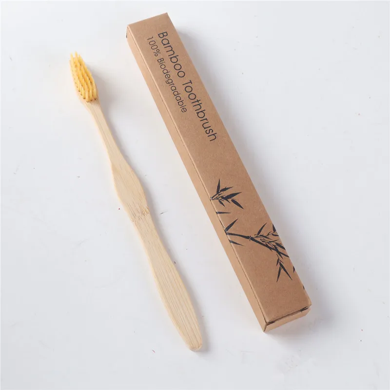 Hotel Disposable Toothbrush Bamboo Charcoal Soft Bristled Toothbrush Bathroom Items For Toothbrushes