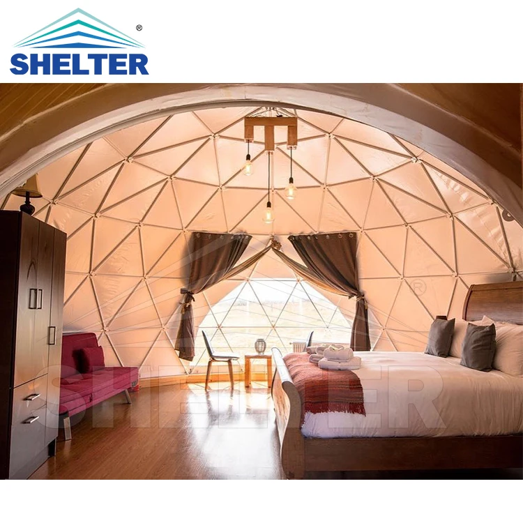 Pvc Waterproof Big Large Event Prefabricated House Homes Hotel Luxury Camping Igloo Outdoor Geodesic Glamping Dome Tent for Sale