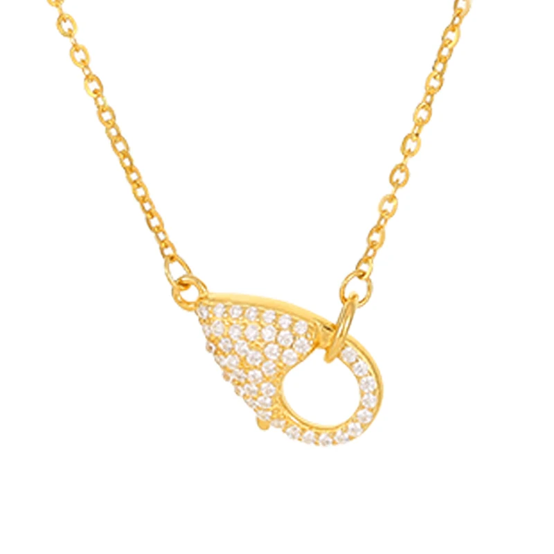 fashion jewelry factory direct wholesale 925 sterling silver lobster clasp pendant  necklace for women girls