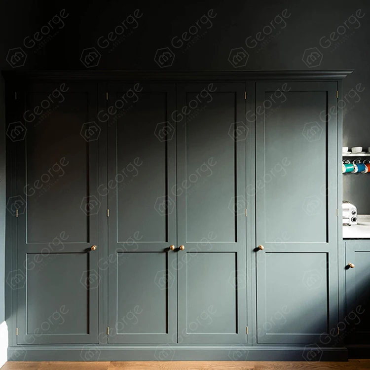  Скандинавском стиле ПВХ HDF кухня дизайн шкафа двойной шарнир двери AK-197