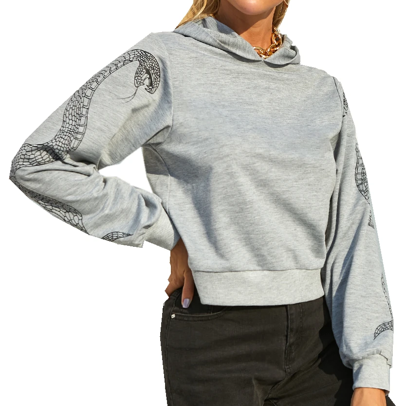 
Женские толстовки большого размера с принтом животных и двумя рукавами 