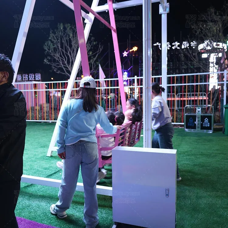 Zhuoyuan Custom-Made Outdoor Large Decorative Light LED Butterfly Swing Chair With Interactive Luminous Wings