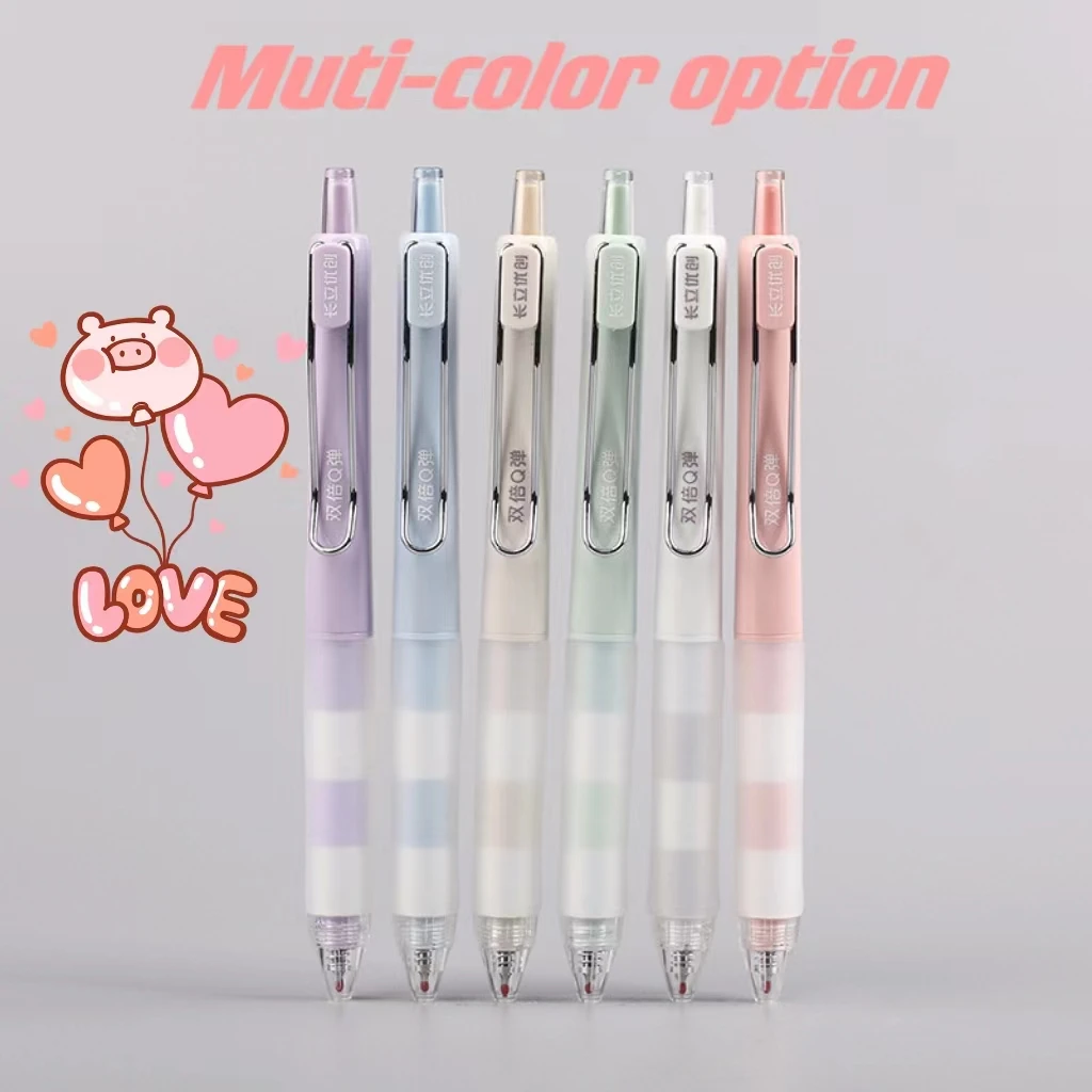 0.5mm spring head smooth writing black press neutral pen ballpoint pen