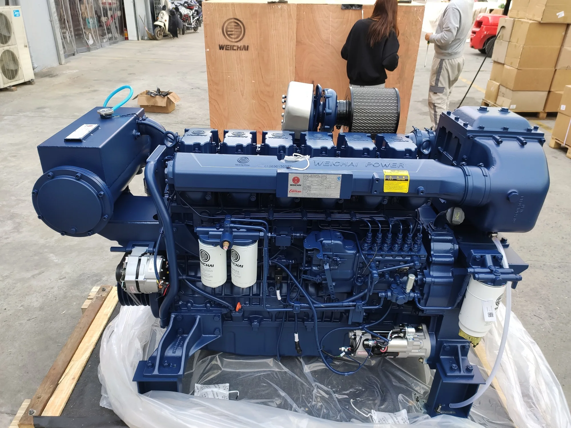 New 6 cylinders WP12C500-21 500hp wp12 weichai marine diesel engine
