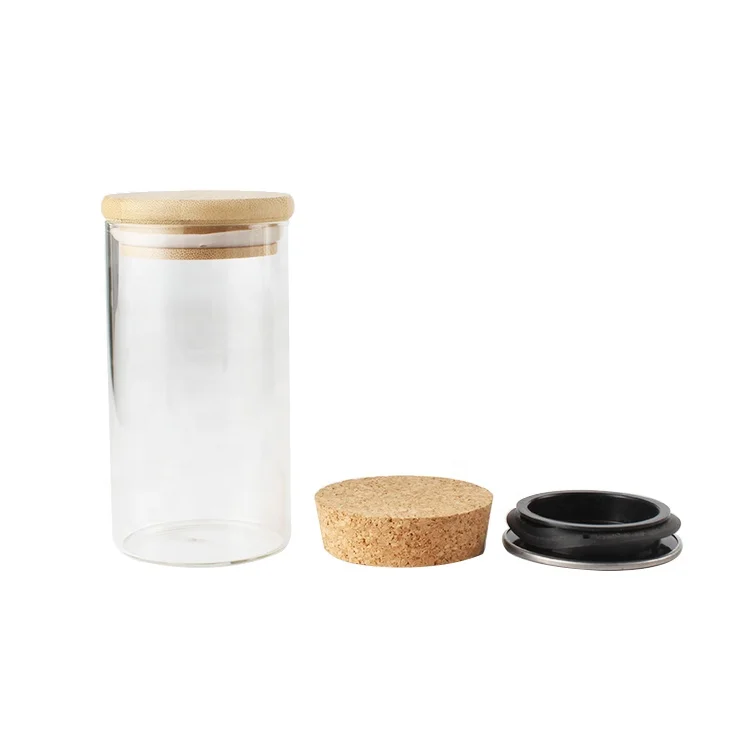 Transparent High Borosilicate Glass Kitchen Storage Bottle Jar Organization