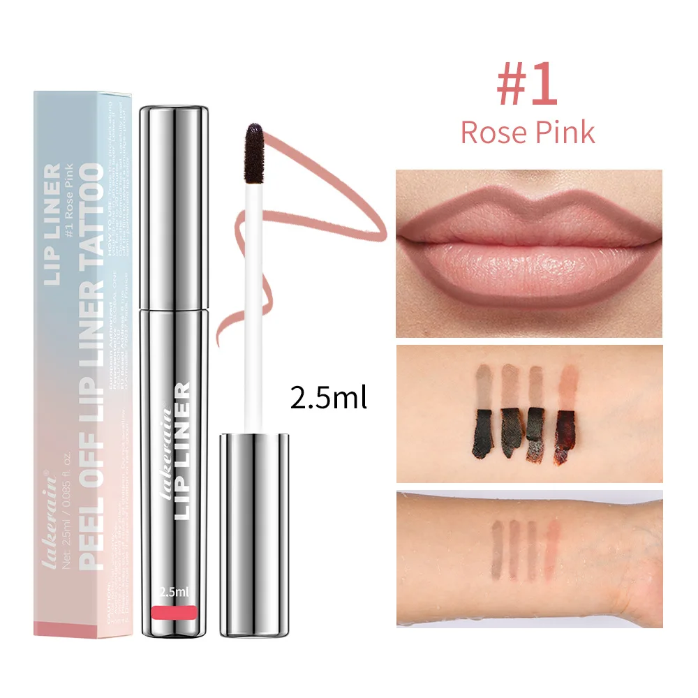 Lakerain Customized Peel-off Lip Liner Moisturizing Lip Color Long-lasting Waterproof Tattoo Lip Stain Peel Off
