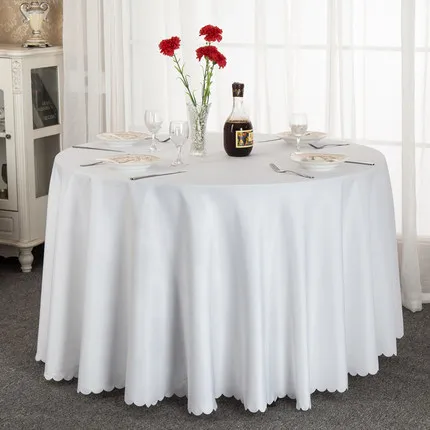 Factory Custom 100 Polyester round Tablecloths Love Pantone Solid Color Gift Waterproof Business Custom Party Wedding