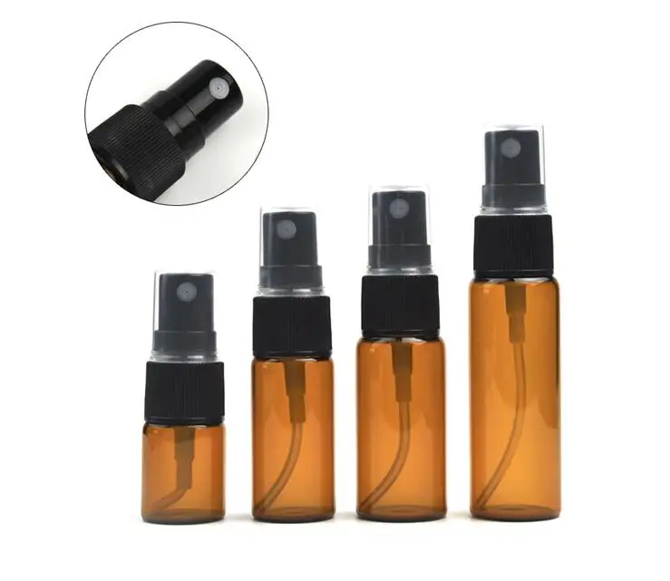 5ml 10ml 15ml 20ml  amber glass spray bottle 1/3 oz refillable perfume atomizer 10cc parfum fragrance bottles