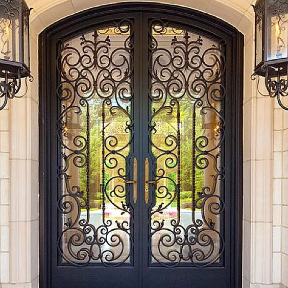 American wrought iron entry double door wrought iron doors double exterior wrought iron door for home