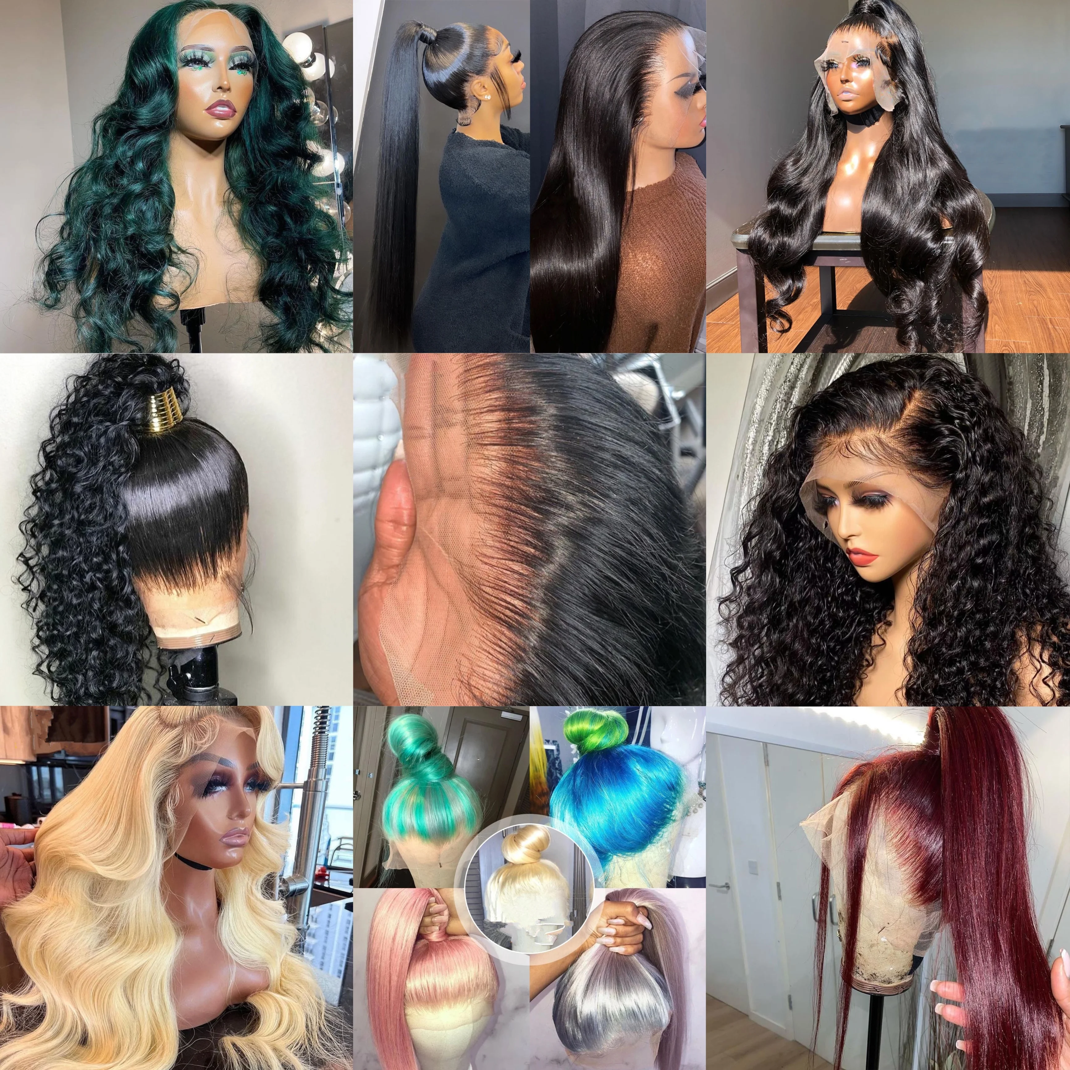 Burgundy Lace Front Wigs Human Hair Glueless Human Pre Plucked With Baby Hair Deep Wave Lace Front Wigs Human Hair