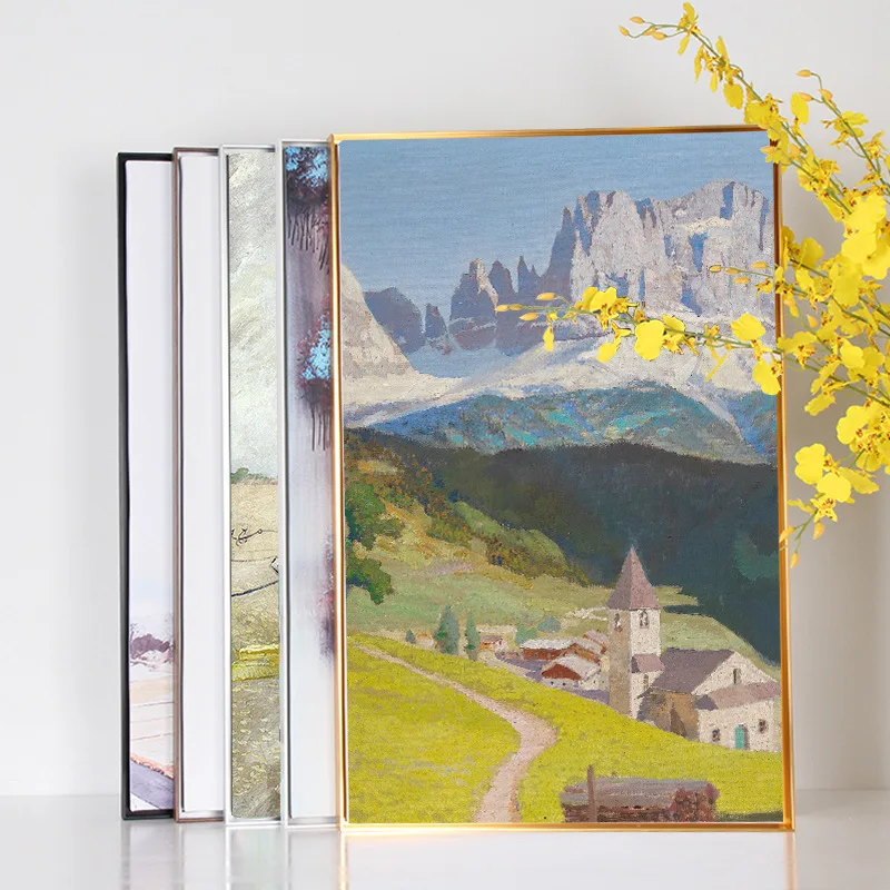 Wholesale Silver Gold Rose Black Anodizing Metal Photo Frame Brushed Aluminium Frame For Photo/picture Frame