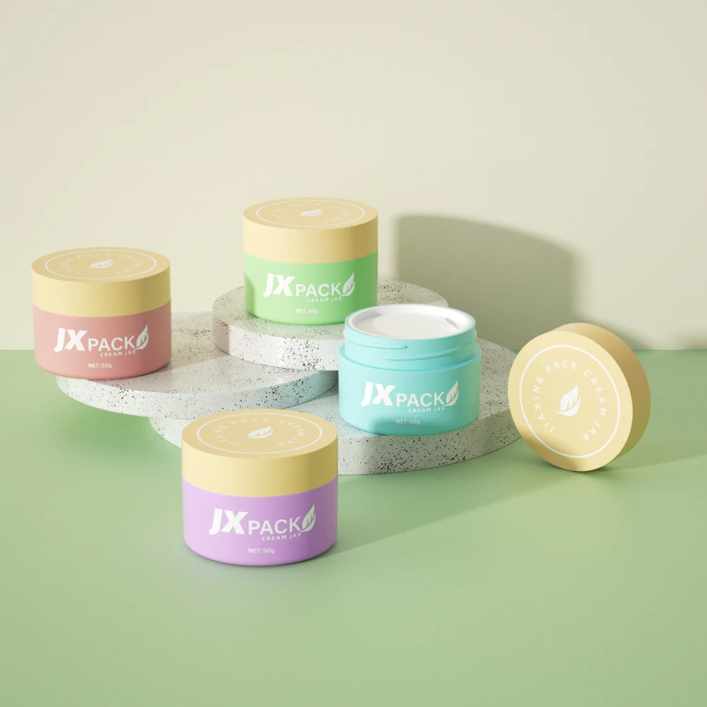 5ml 15ml 20ml 30ml 50ml Empty Round Low Profile Cosmetic Bath Salt Body Butter Lotion Slime Jars Plastic Containers with Lids