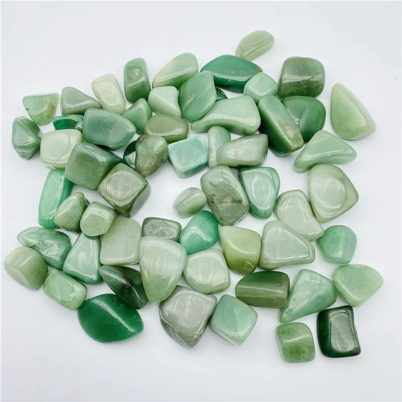 Natural stone green aventurine polished tumble gravel stone for decoration