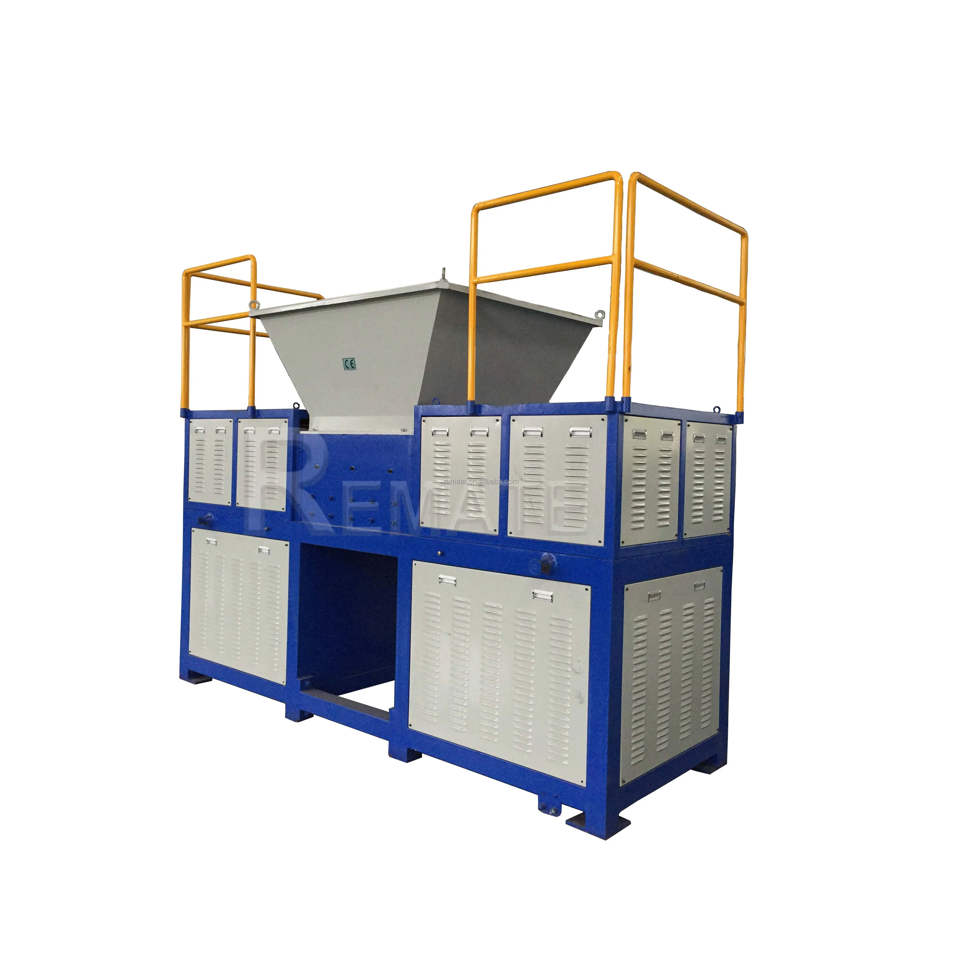 
Double Shaft Recycling Lump Foam Box Bottle Card Cardboard Car Tire Plastic Shredder 