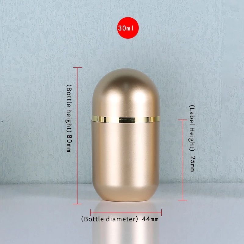 5 10 15 30 60 ml Gold Supplement PET Bottle Custom Pill Container with Box Packaging In Stock
