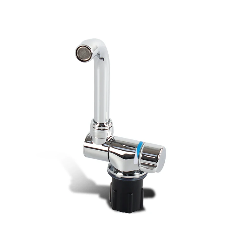HEYRV RV Accessories High-Quality- Rotation Cold and Hot Water Single Handle And Hole Folding RV Faucet  Water Tap