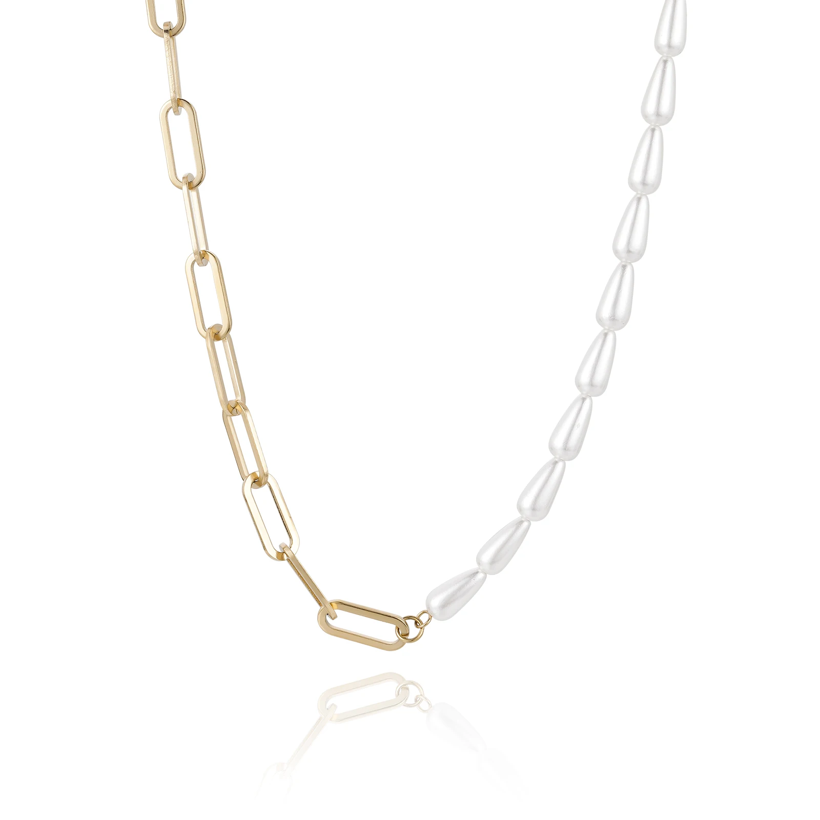 
 Позолоченная цепочка в стиле барокко из нержавеющей стали, чокер до ключиц, женское ювелирное изделие на заказ, жемчужное ожерелье  