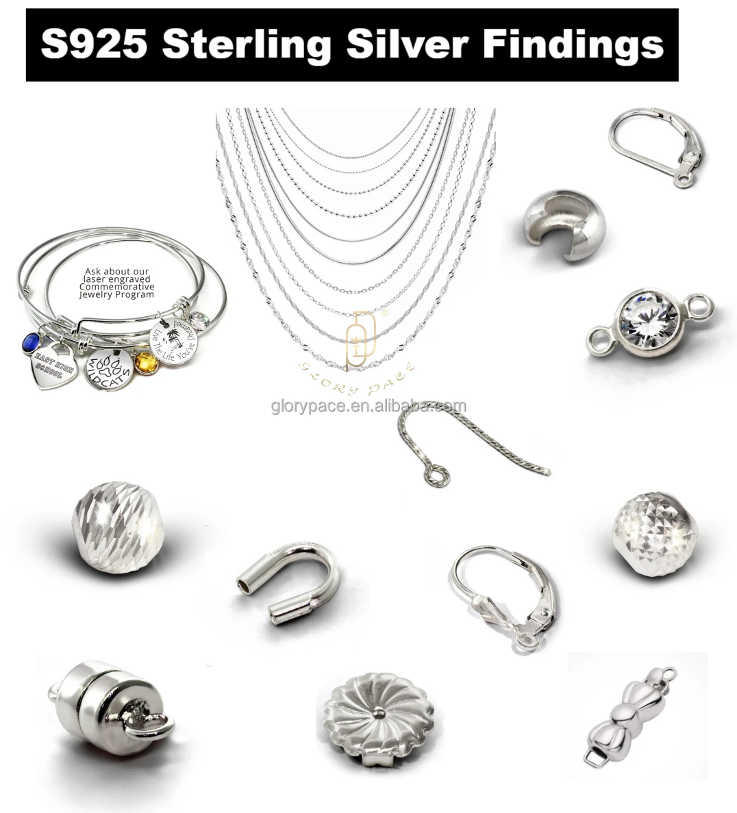 GP  Clasps Hooks Bracelets Necklaces Connectors Clasp S925 Sterling Silver for permanent Jewelry Making Findings wholesale