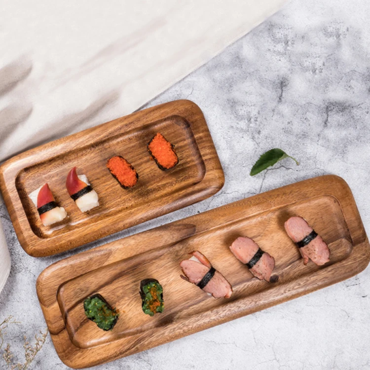 Твердые чайные украшения, квадратная сервировочная тарелка и деревянный поднос