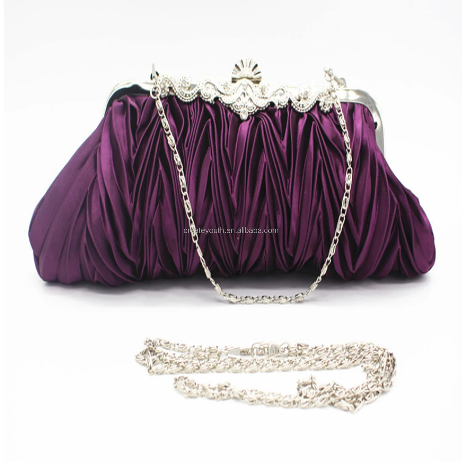 Bags evening clutch silk bag with diamond