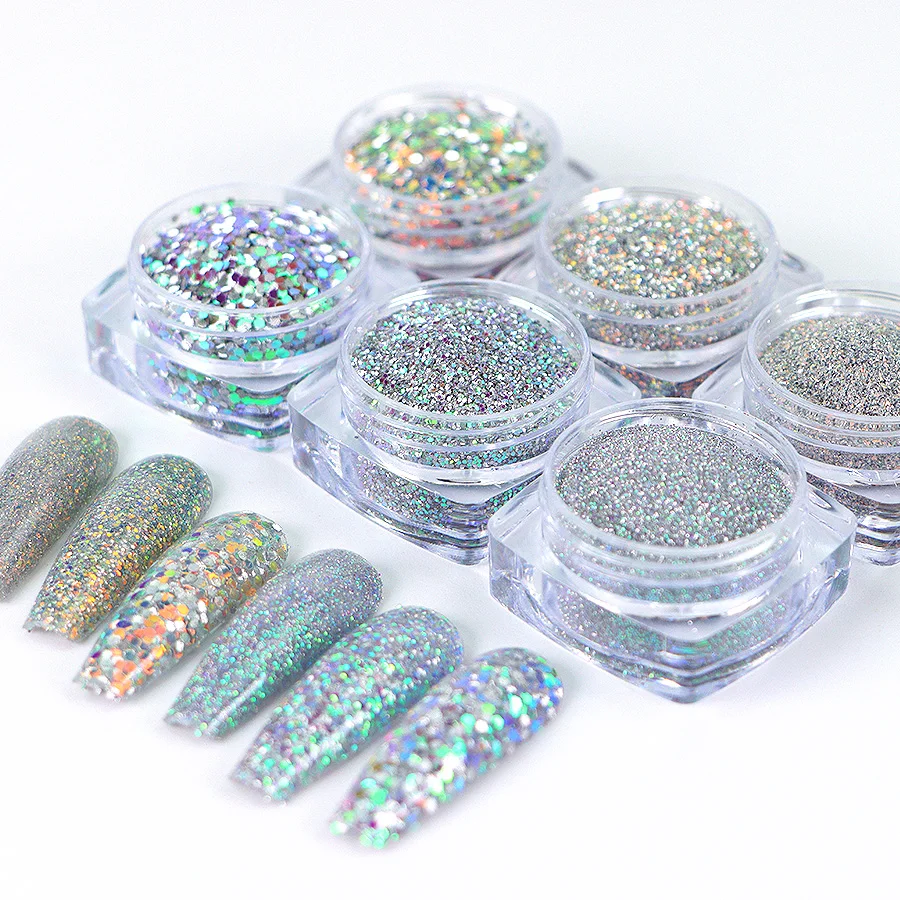 Hot Sale Crystal Diamond Flash Reflective Chrome Nail Shiny Pigment Diamond Glitter Sequin Dipping Powder For Nail