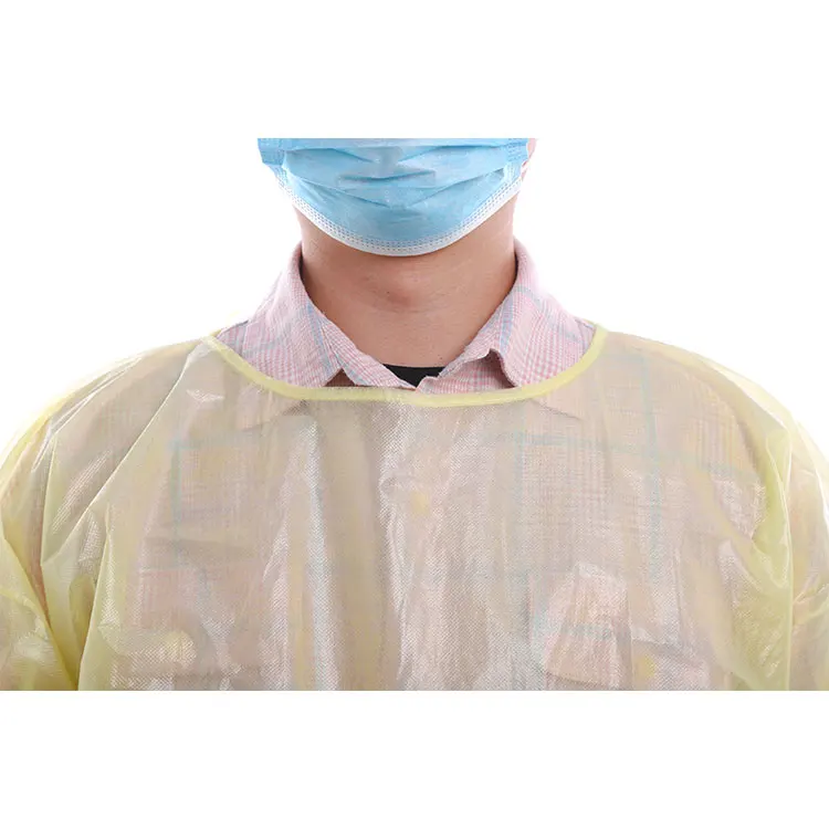 Disposable PE Coated Isolation Gowns Examination Gown Hospital Gown