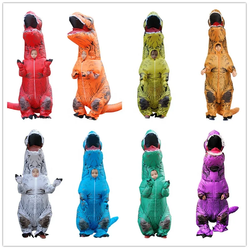 Funny Blow Up Costume Halloween Children Kids Walking Inflatable Dinosaur Costumes