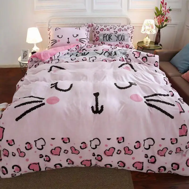 Long terry Coral fleece Linen sets for Queen or King size