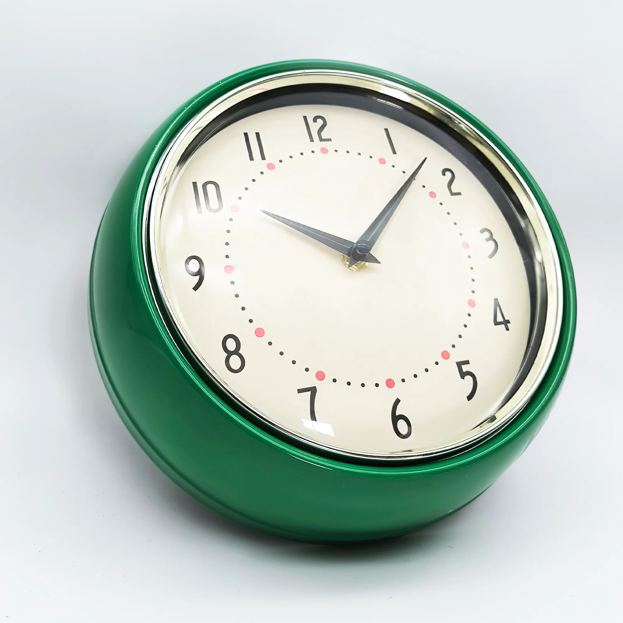 9inch metal frame silent retro home decoration wall clock quartz clock logo printing customized color clock