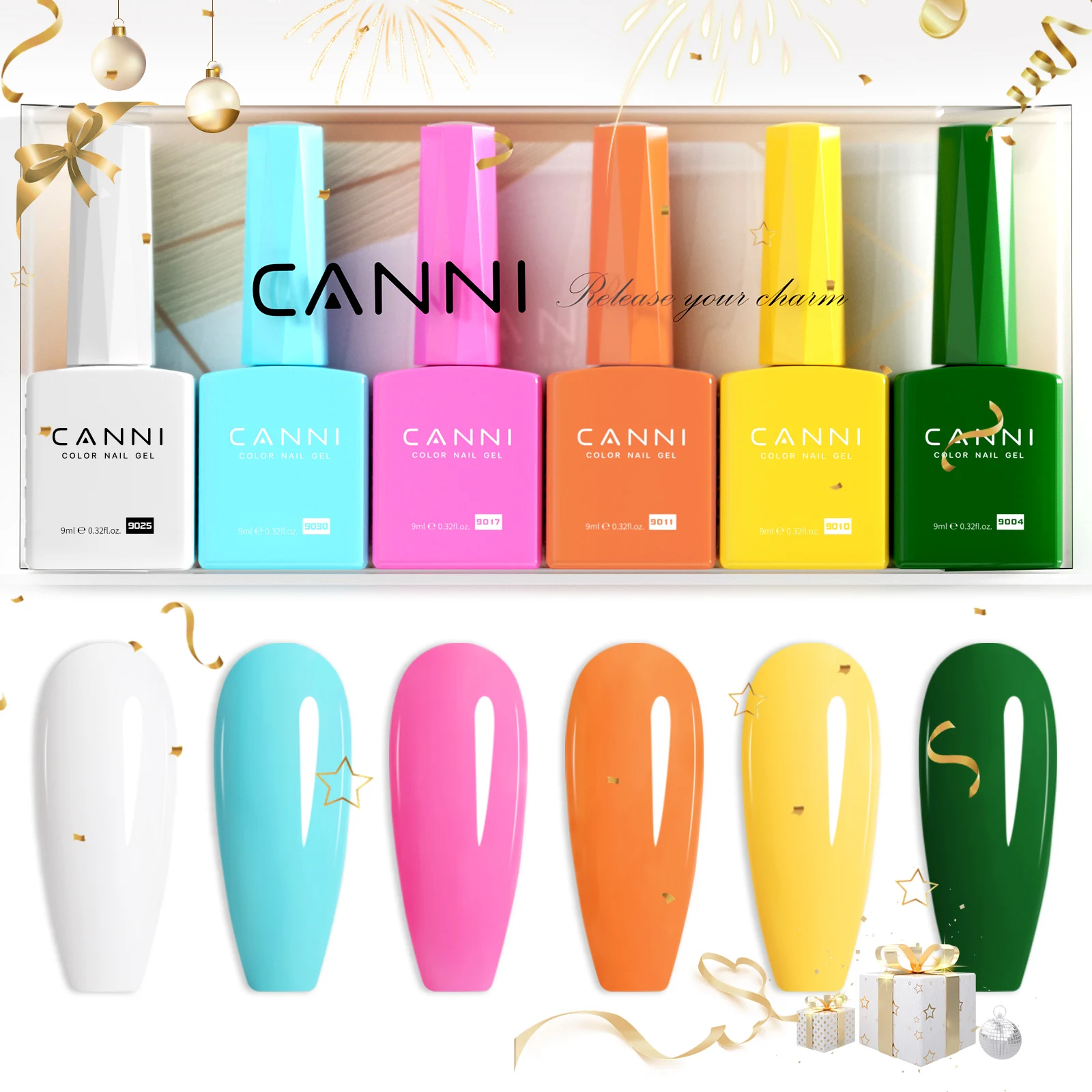 CANNI Nail Art  6pcs/set  9ml Hema Free  Nail Gel Polish Kit UV Nail Polish Set