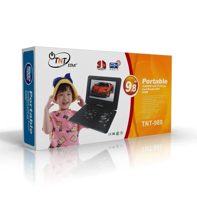  HOT TNTSTAR TNT-980 hot selling Portable Dvd Player with Usb MP4 High Quality 9 Inch Radio OEM EVD