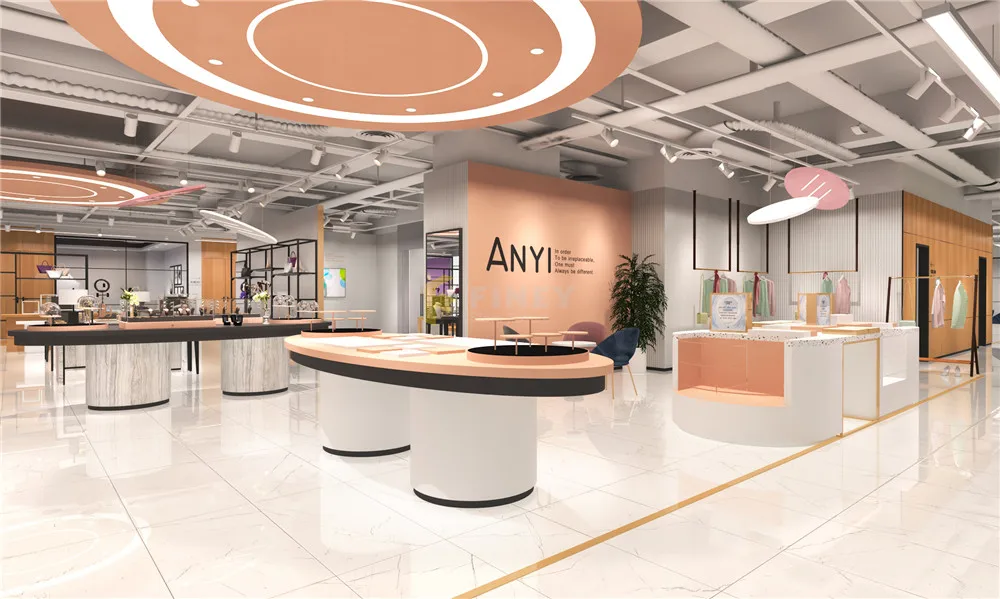 One-stop Service Modern Retail Store Interior Decoration Design China Supplier Showroom Interior Design  Decoration Showroom