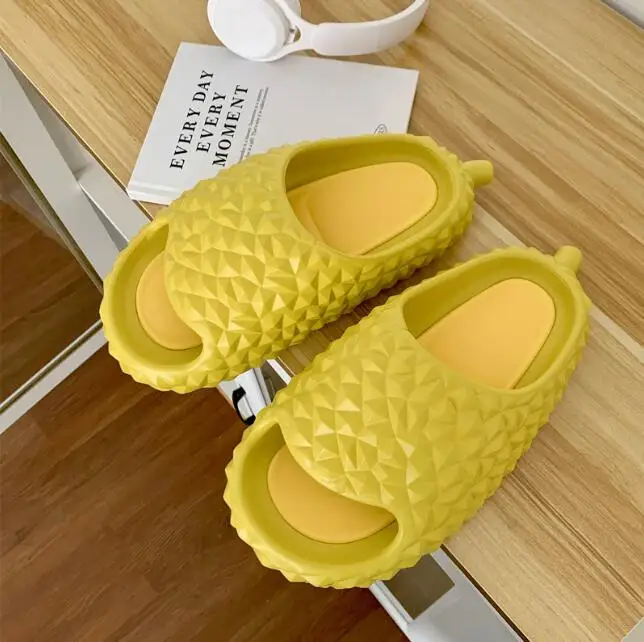 Women new Slide durian Fruit Open Toe EVA Foam Durian Slides Slippers for Adult Women Lady