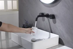 8 Inch Widespread Bathroom Sink Faucet Waterfall 2-Handle 3 Holes Wall Mount Wash Hand Basin Mixer Tap