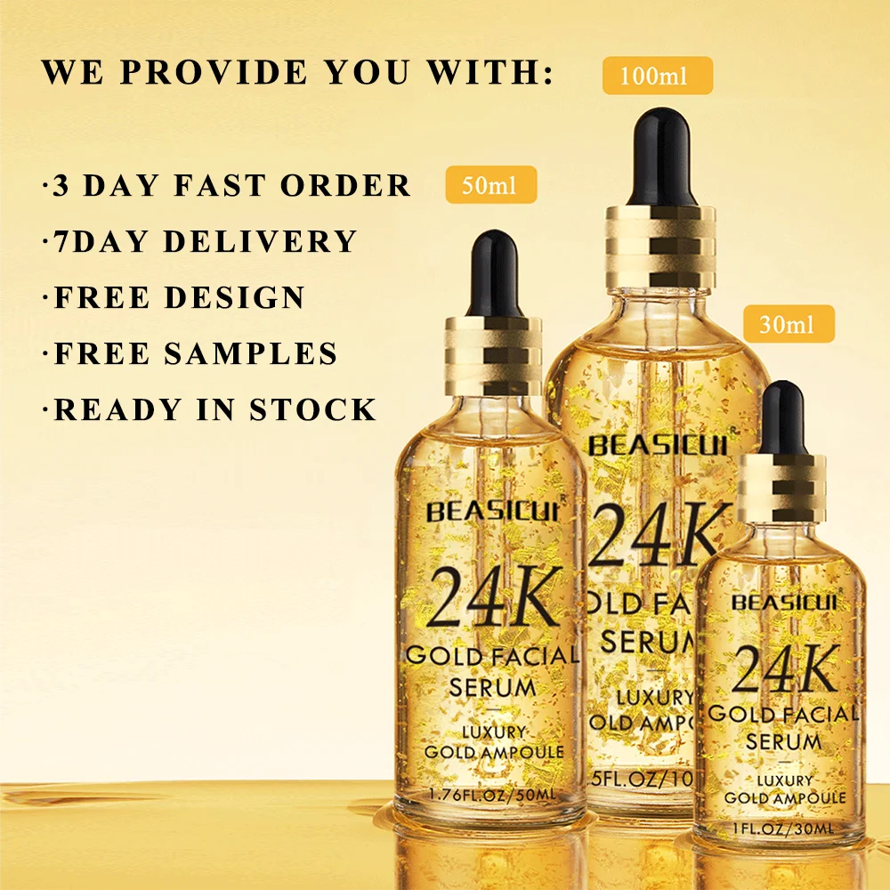 NEW High Quality Whitening Product 24k Gold Serum Hyaluronic Acid Nano Korea Skin Care Anti Aging Serum Productos De Belleza