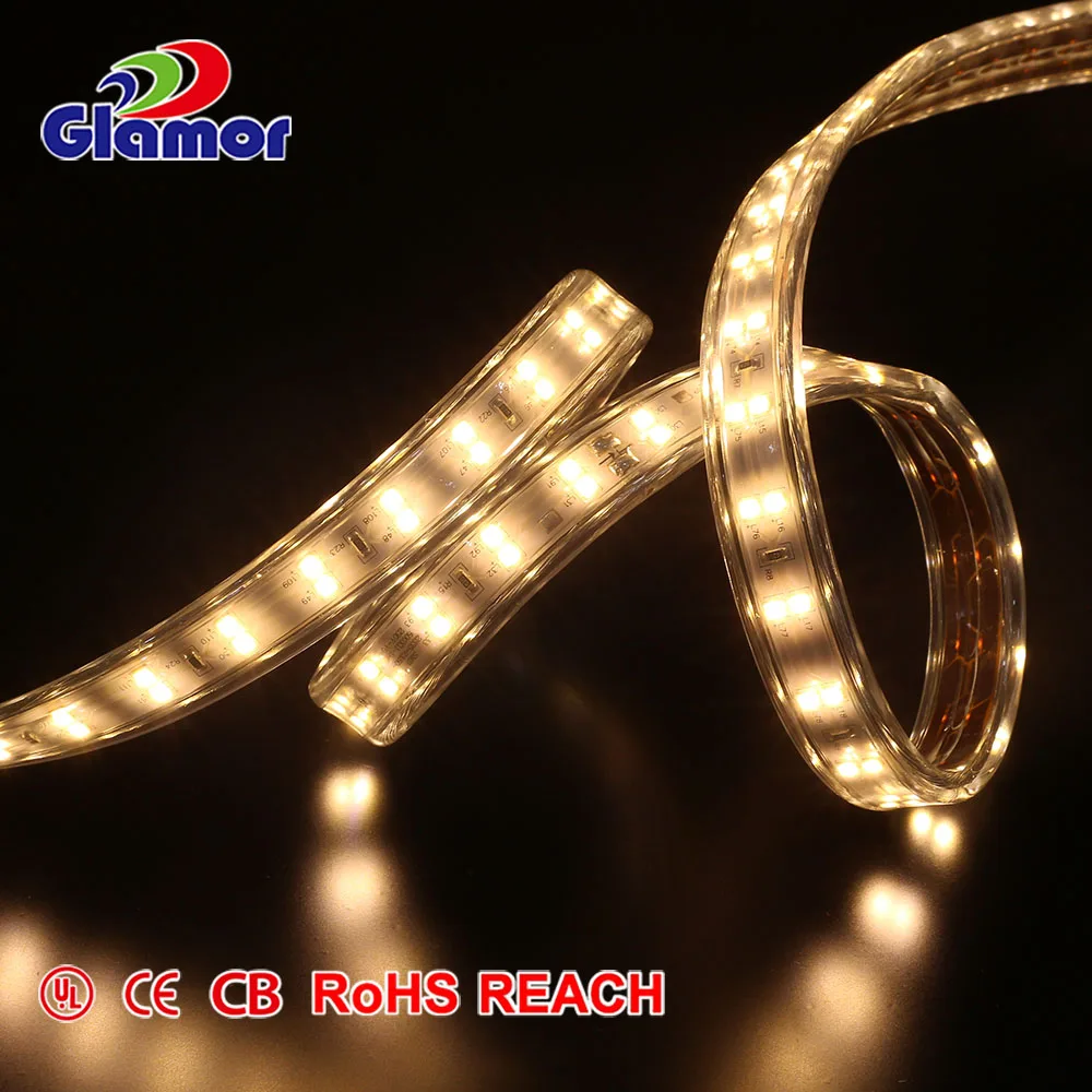 Гламура Высокое качество гибкий IP65 Epistar SMD 2835 двойной подкладке светодиодные лампы для автомобильных фар (полосы света