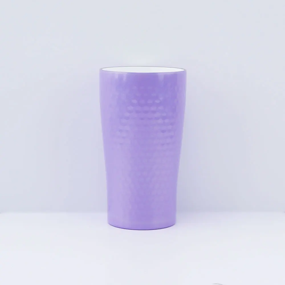 wholesale 18\8 stainless steel Ceramic double walled vacuum  powder coated coffee beer milk mug wine Tumblers with Lid