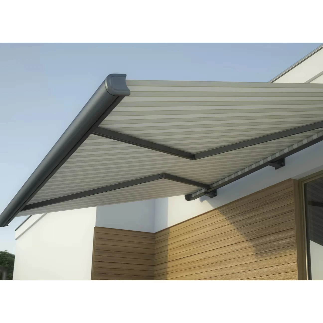 Long Life High Quality Elegant Patio Awnings With Built-In Led Lighting For Nighttime Outdoor Enjoyment