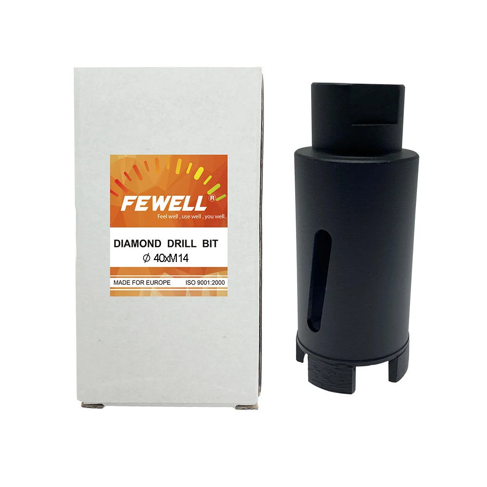 Silver brazed 40xM14 diamond segment core drill bit for granite